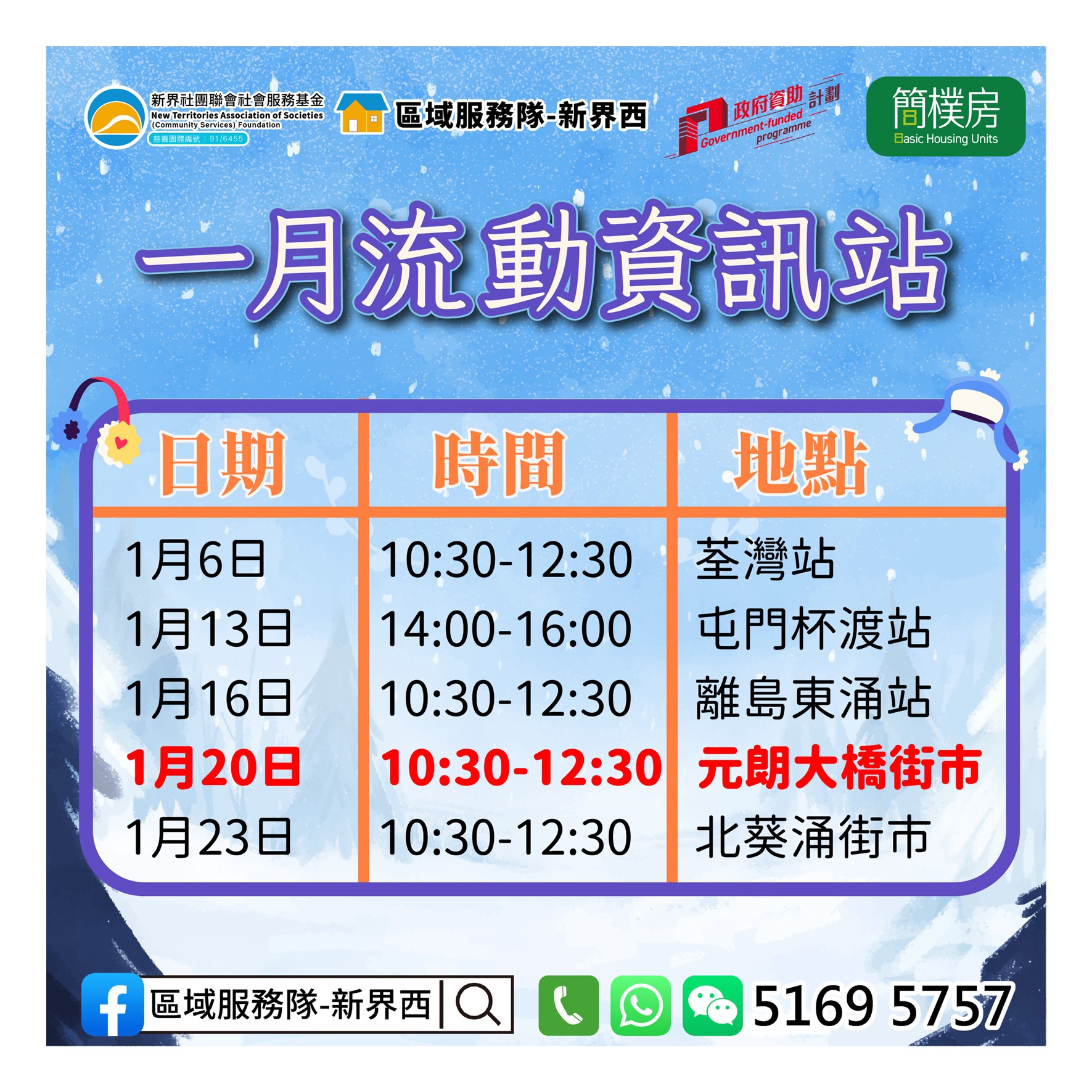 「劏房」租務條例流動資訊站(元朗大橋街市)