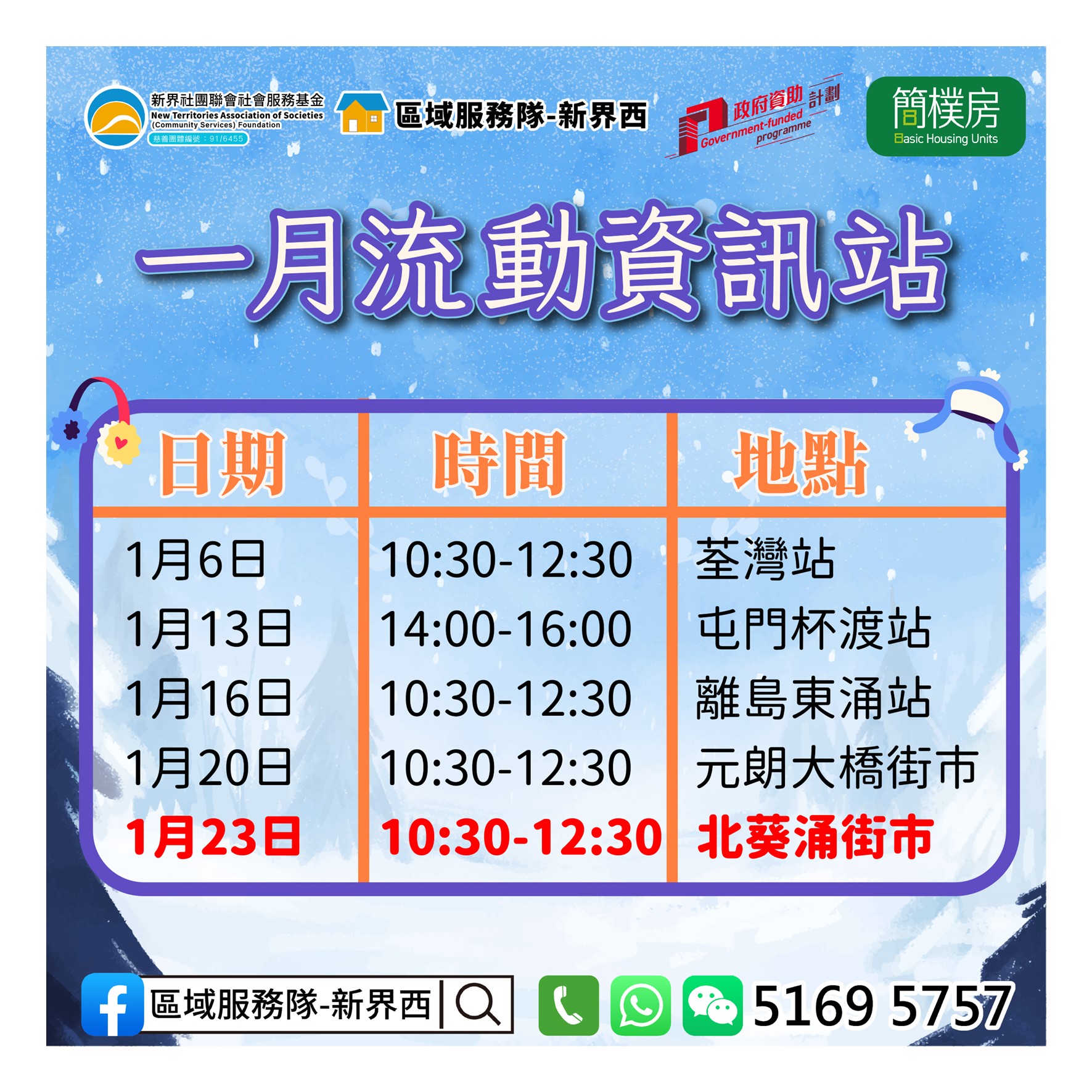 「劏房」租務條例流動資訊站(北葵涌街市)